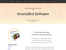 Tablet Screenshot of growlybird.com